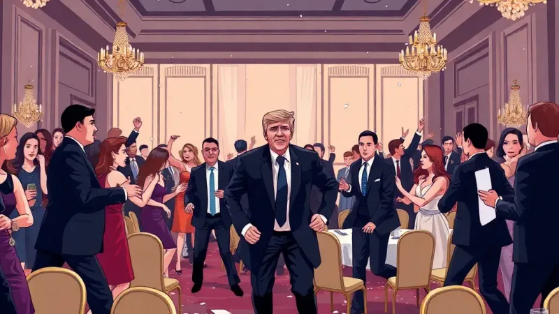 Media Gala Chaos: Prez Evacuated by Champagne Corks!